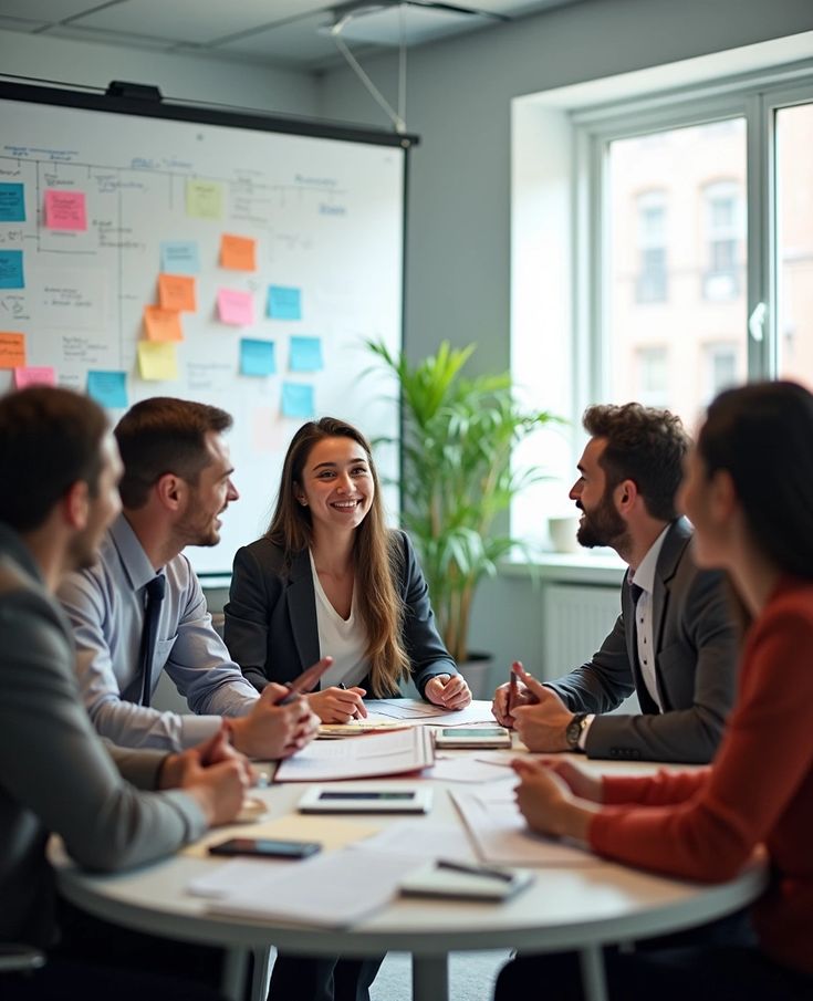 group of people are learning new things