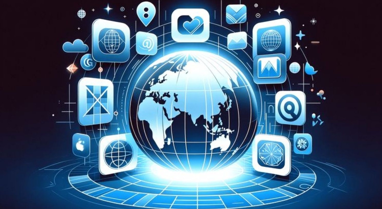 globe with the use of internet